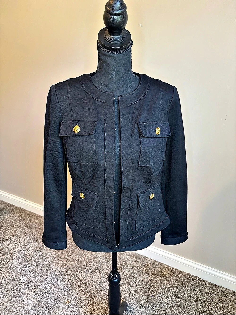 White House Black Market WHBM® Stylist Jacket Black Size 8